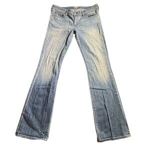 CITZENS OF HUMANITY Distressed Low Rise Bootcut Leg Jeans